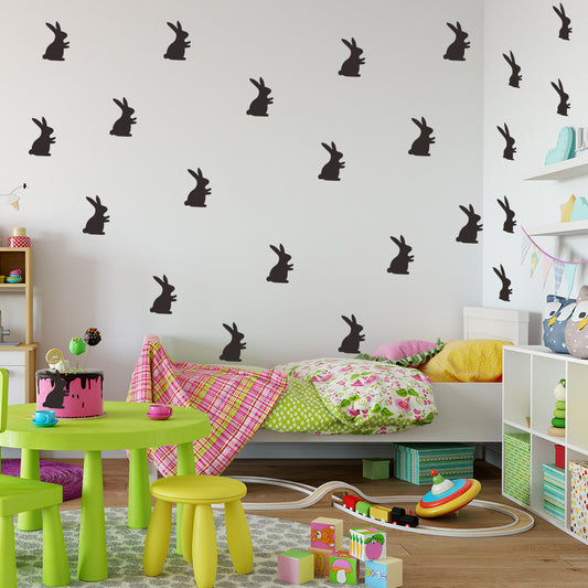 Black Carved Easter Wall Sticker